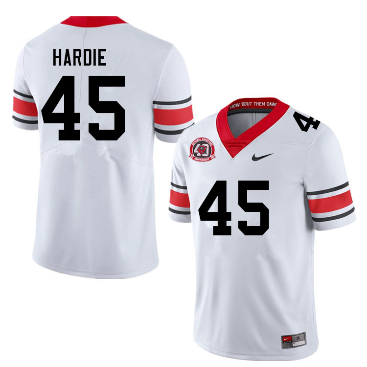 Men #45 Jacob Hardie Georgia Bulldogs College Football Jerseys Sale-40th Anniversary